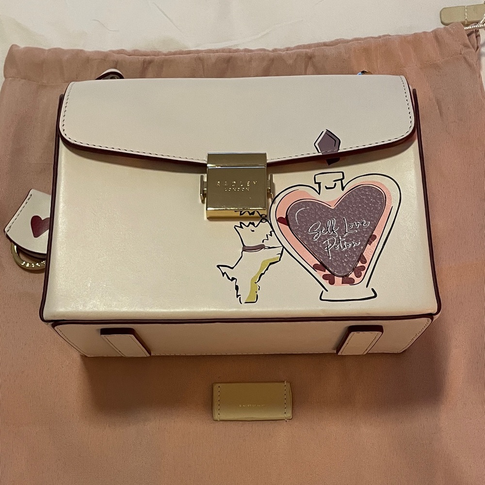 Radley London Cream and Pink Crossbody Bag